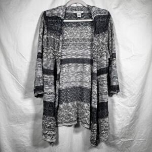 99 Jane Street Cardigan Size 1X Crochet Cottage Boho Feminine Flowy